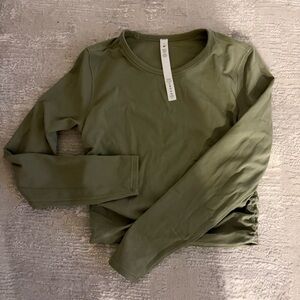 Olive Green Long Sleeve Top Lululemon